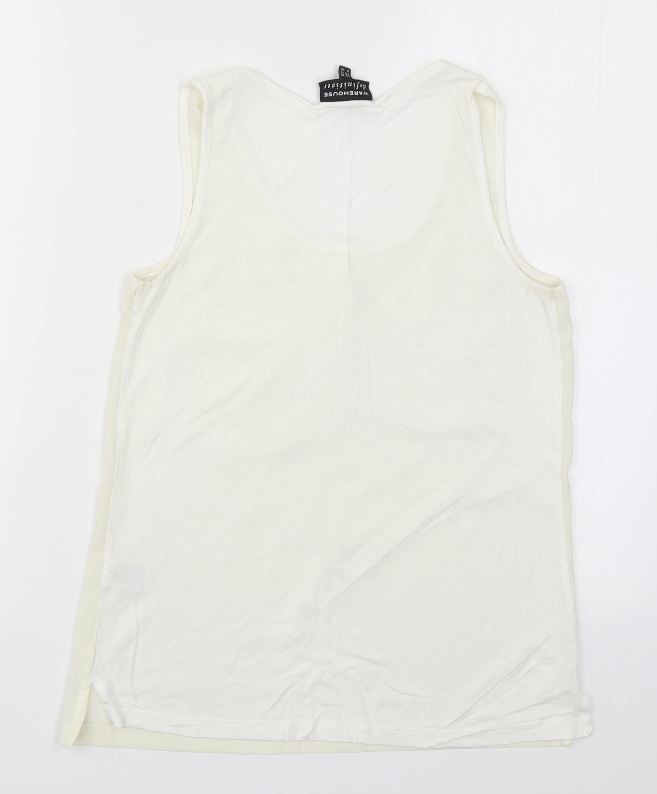 Womens UK Size 10 Warehouse White Basic Tank