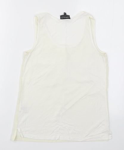 Womens UK Size 10 Warehouse White Basic Tank