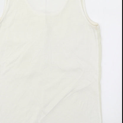 Womens UK Size 10 Warehouse White Basic Tank