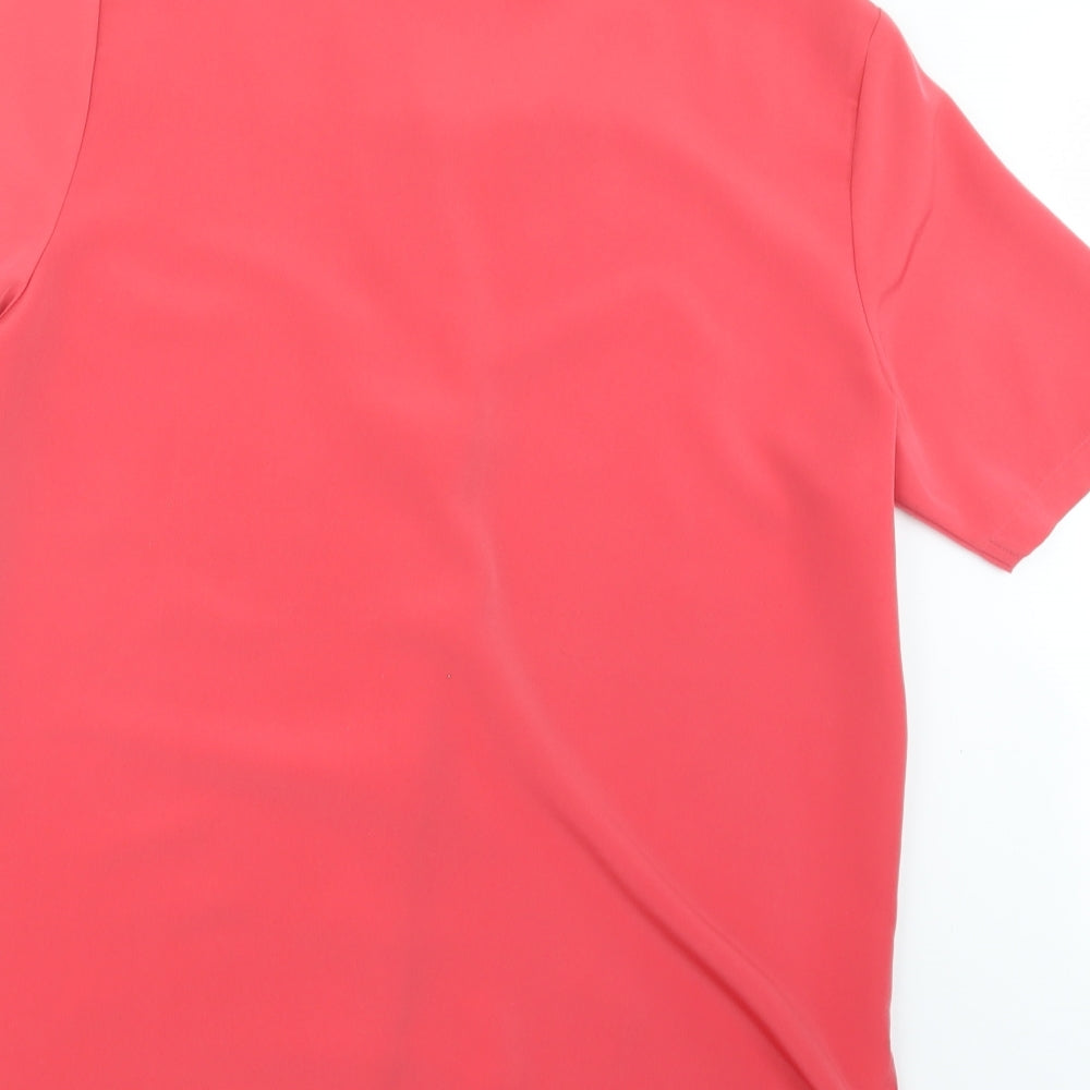 Womens UK Size 16 Kaleidoscope Pink Basic Button-Up