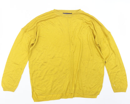 Womens UK Size M Marks and Spencer Yellow Pullover Jumper