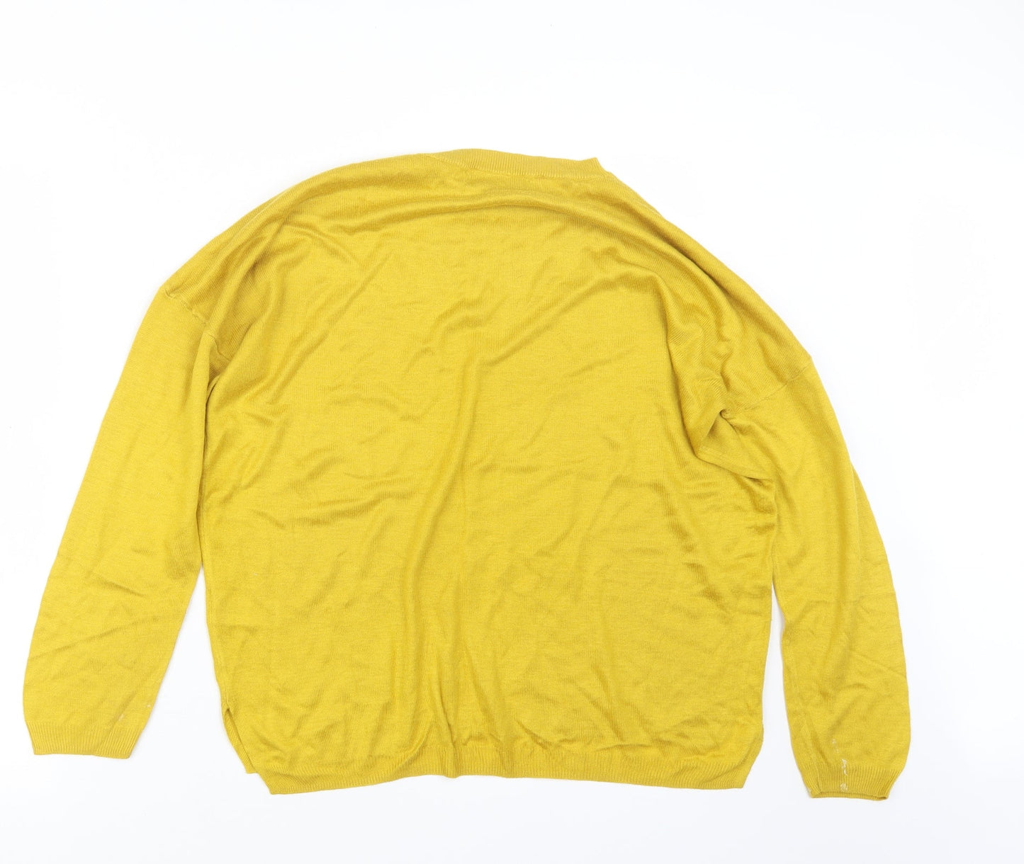 Womens UK Size M Marks and Spencer Yellow Pullover Jumper