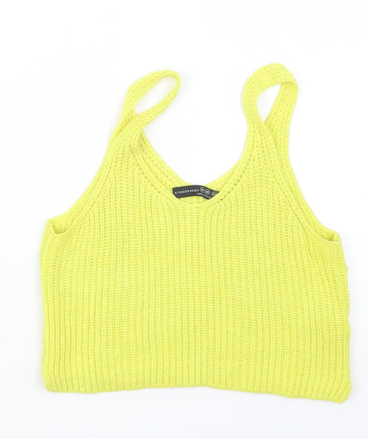 Atmosphere Womens Yellow  Knit Pullover Jumper Size 10  - cr