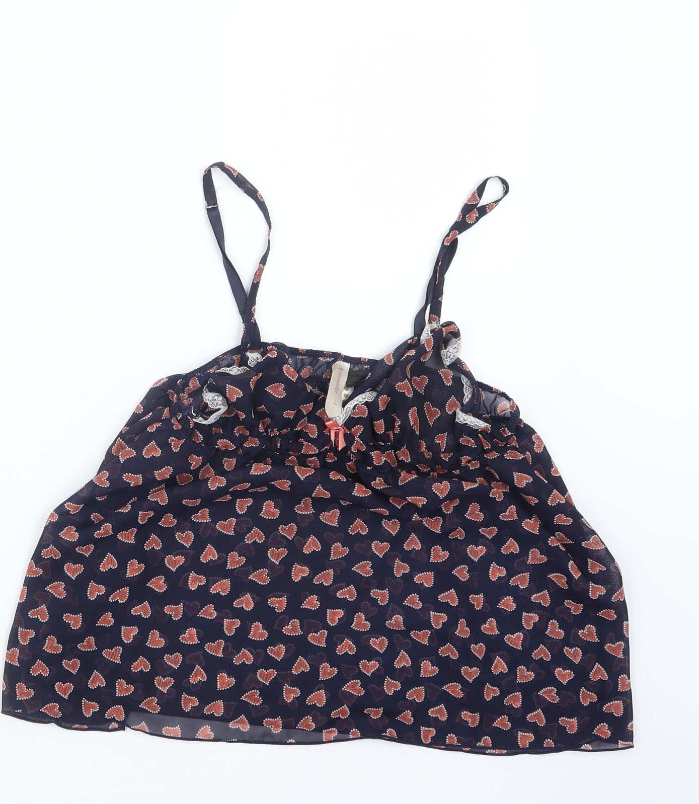 Accessorize Womens Blue Geometric  Camisole Blouse Size L