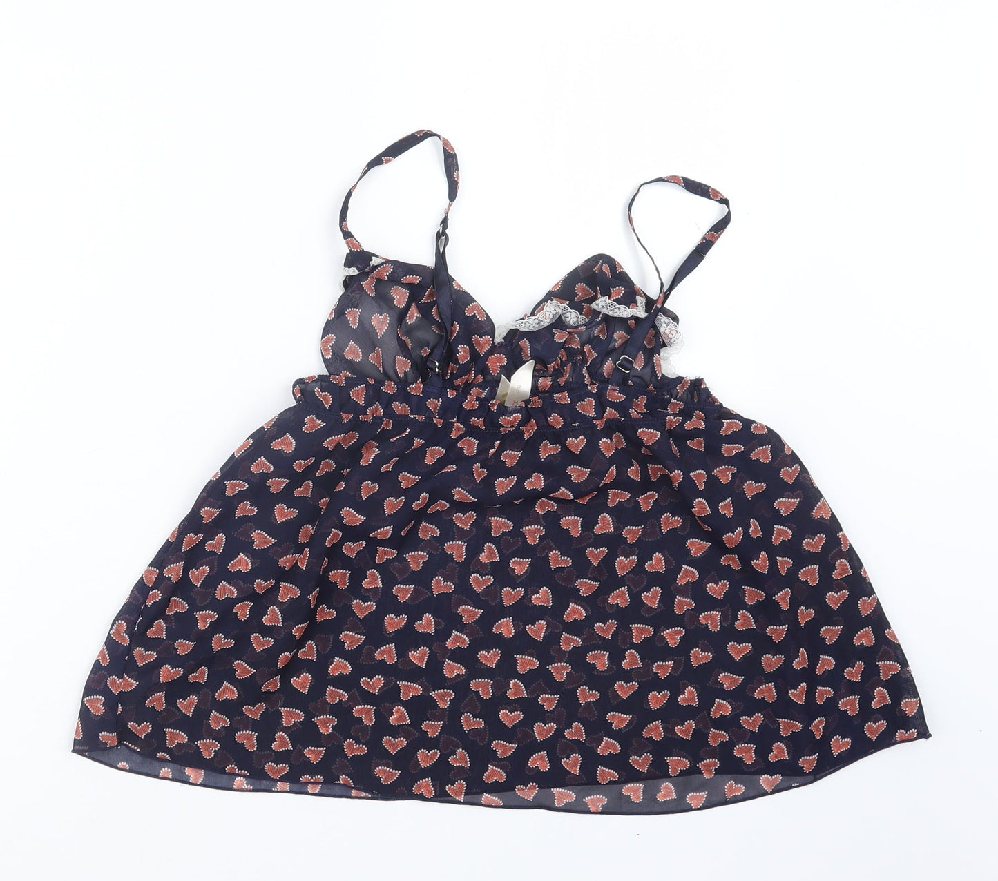 Accessorize Womens Blue Geometric  Camisole Blouse Size L