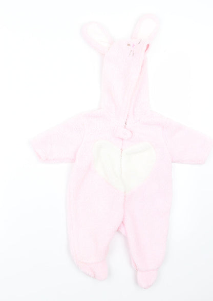 Earlydays Girls Pink Geometric  Babydoll One Piece Size 0-3 Months