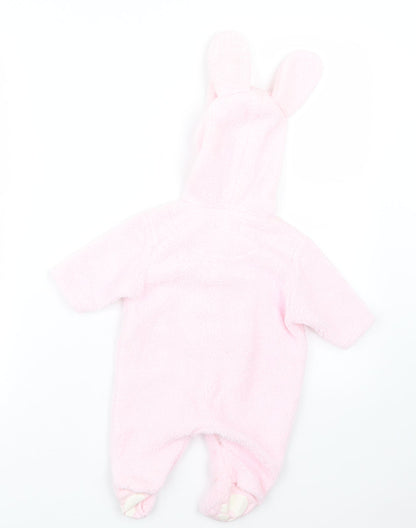 Earlydays Girls Pink Geometric  Babydoll One Piece Size 0-3 Months