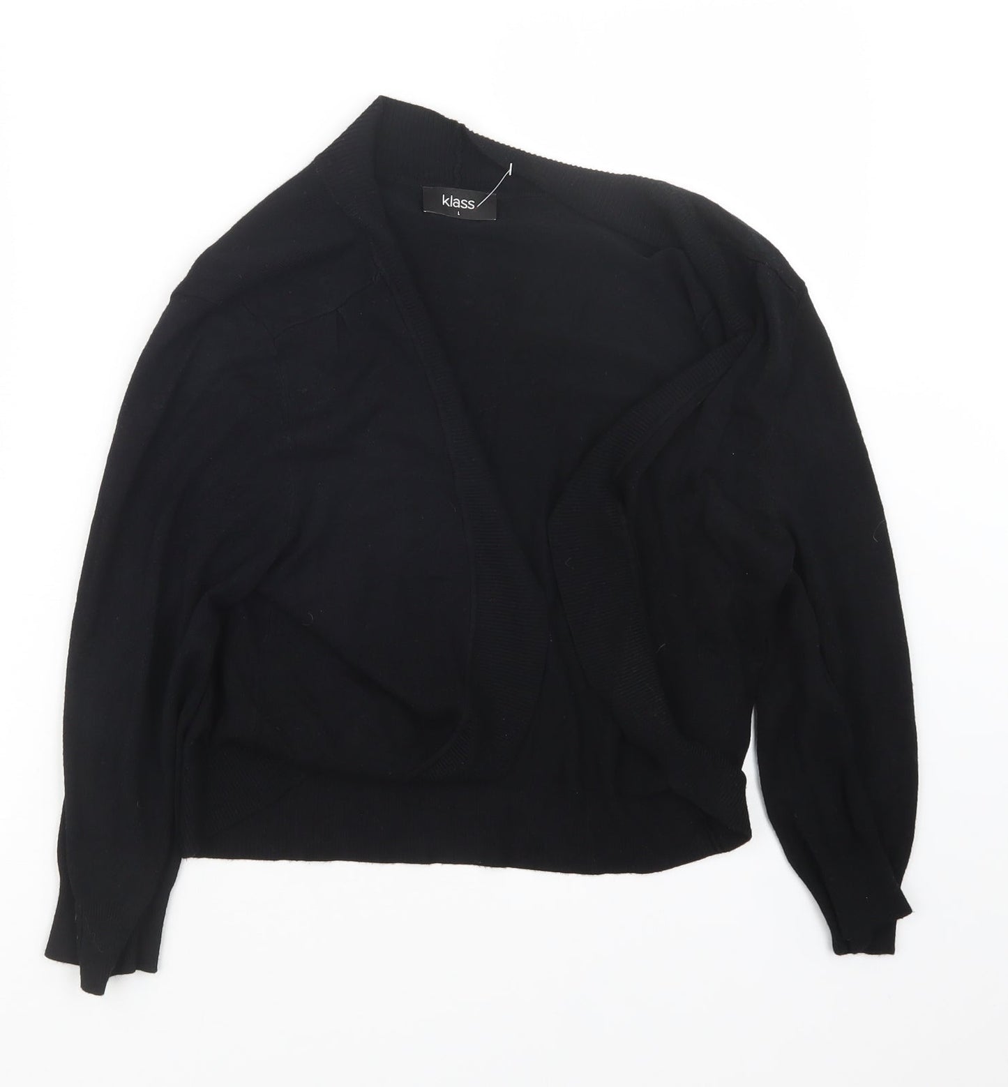 Klass Womens Black  Knit Cardigan Jumper Size L