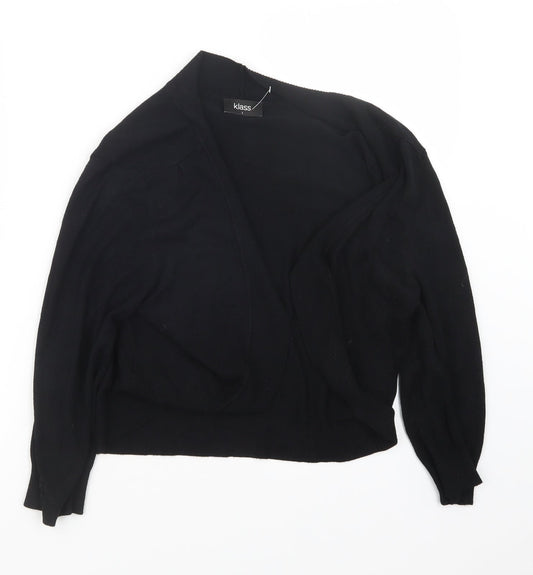 Klass Womens Black  Knit Cardigan Jumper Size L