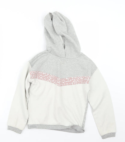 matala Girls White   Pullover Hoodie Size 10 Years