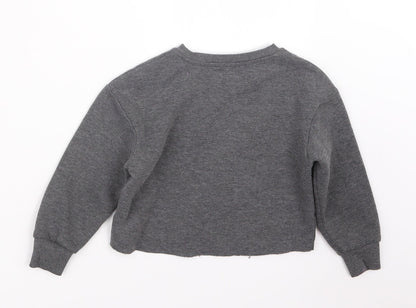 M&Co Girls Grey   Pullover Jumper Size 5-6 Years
