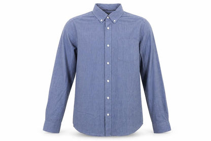 Mens UK Size M Maine Blue  Button-Up Long Sleeve Casual Shirt