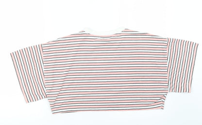 Womens UK Size 8 Missguided Pink Cropped T-Shirt