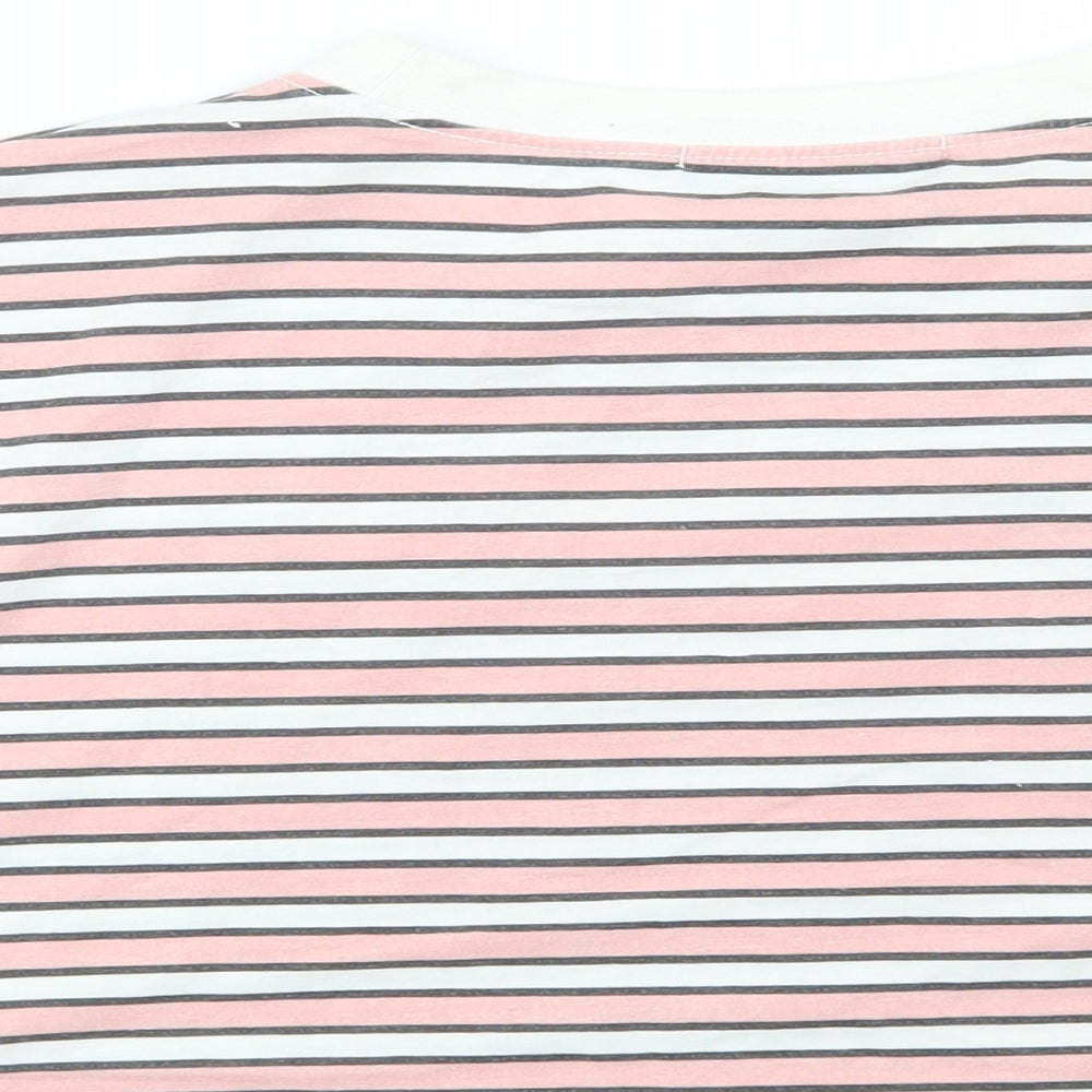 Womens UK Size 8 Missguided Pink Cropped T-Shirt