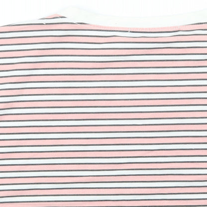 Womens UK Size 8 Missguided Pink Cropped T-Shirt