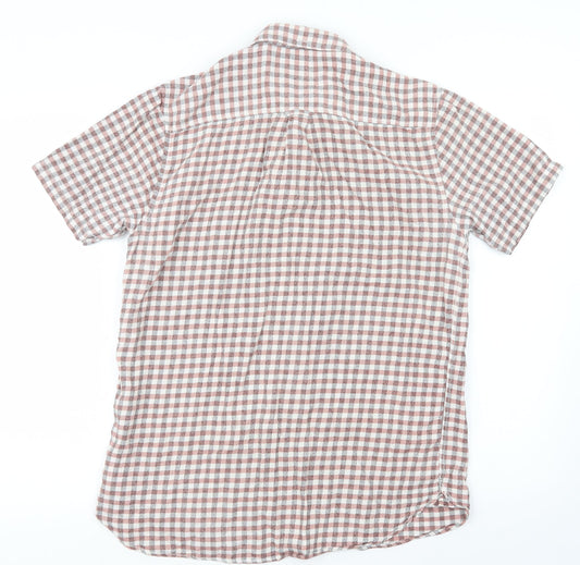 Topman Mens Red Check   Button-Up Size M