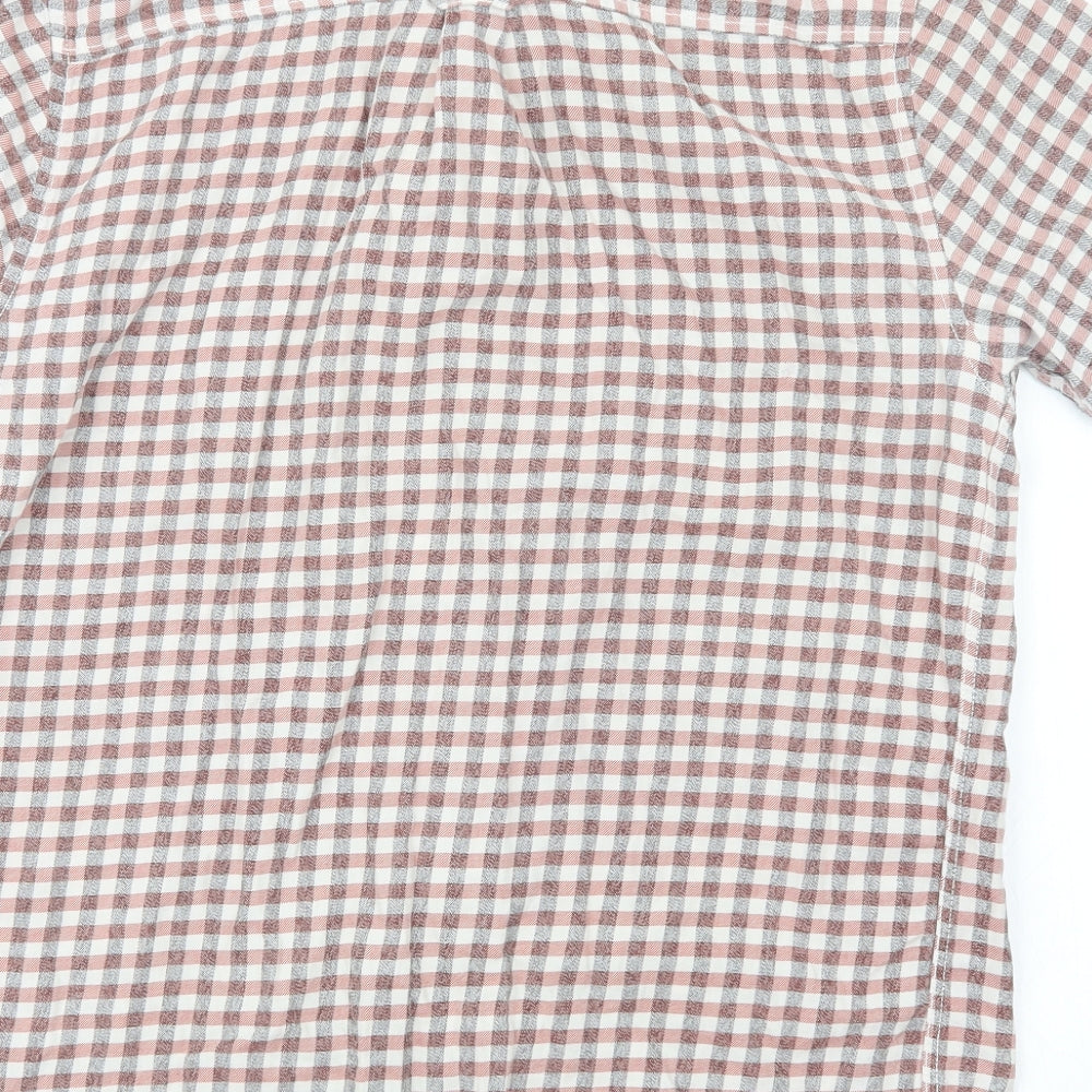 Mens UK Size M Topman Red  Button-Up Short Sleeve Casual Shirt