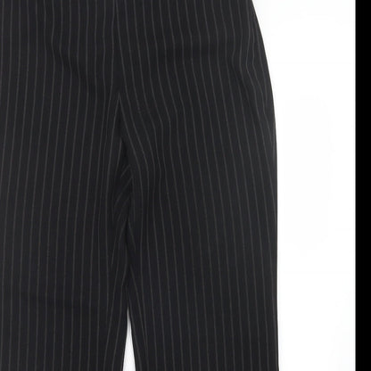 Marks and Spencer Womens Black Striped  Trousers  Size 16 L31 in