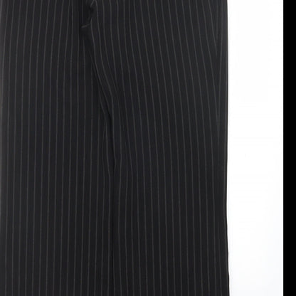 Marks and Spencer Womens Black Striped  Trousers  Size 16 L31 in