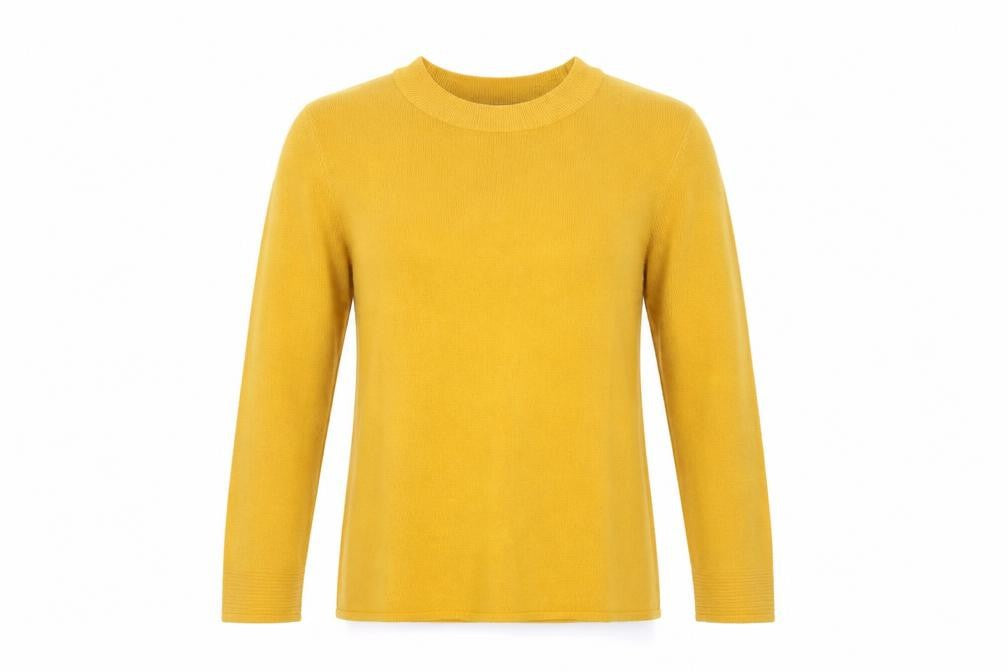 Bonmarché Womens Yellow Pullover Jumper Size 14