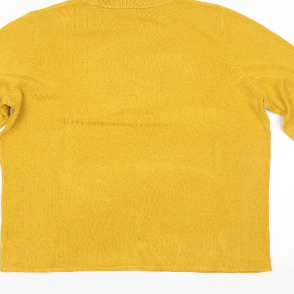 Womens UK Size 14 Bonmarché Yellow Pullover Jumper