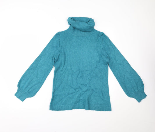 Womens UK Size 12 M&Co Blue Pullover Jumper