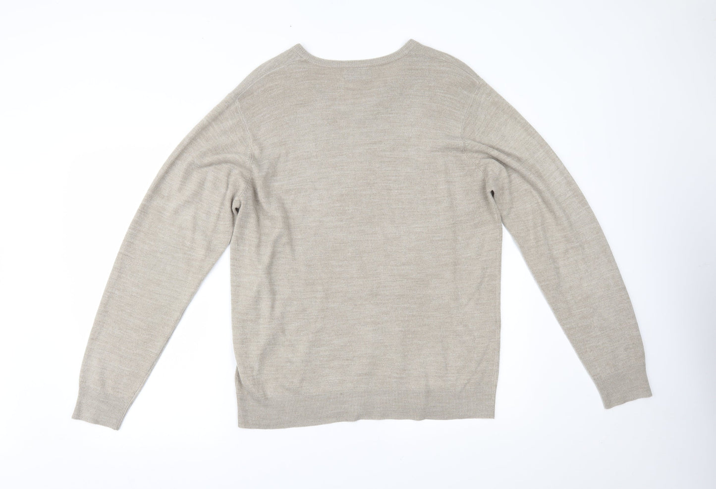 Marks and Spencer Mens Beige   Pullover Jumper Size L