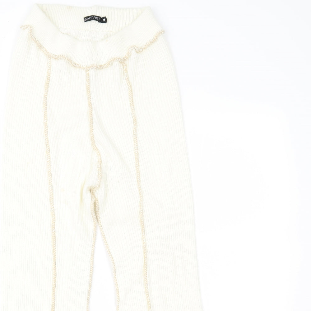 Womens UK Size M I SAW IT FIRST Regular Fit  Ivory Trousers