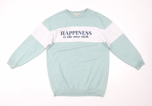 Womens UK Size M Miss Selfridge Green Pullover Jumper