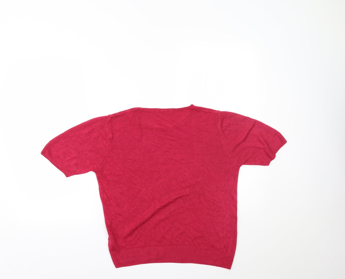 Womens UK Size 14 Marks and Spencer Pink Basic T-Shirt
