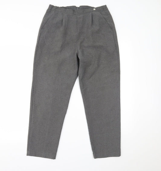 EDITIONS Womens Grey   Trousers  Size 12 L24 in