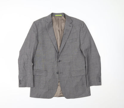 Mens UK Size 40 Burton Regular Grey Suit Jacket