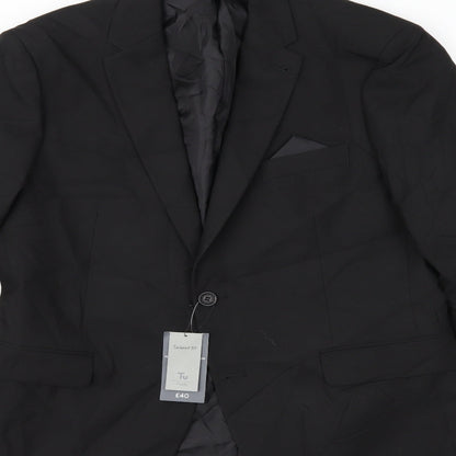 TU Mens Black   Jacket Blazer Size 40