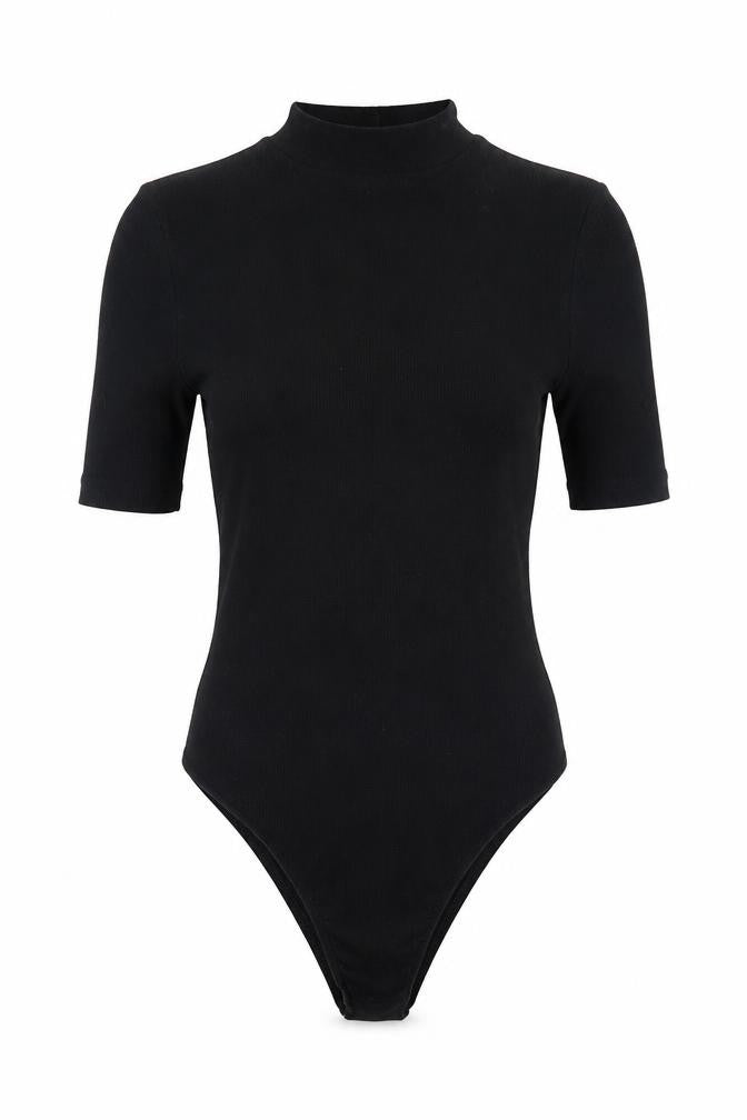 Womens UK Size XS H&M One-Piece Black Bodysuit