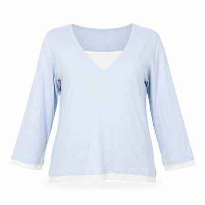 Editions Womens Blue   Basic Blouse Size 14