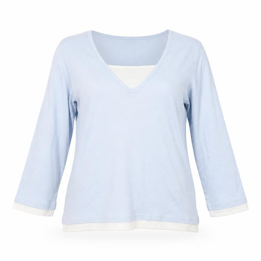EDITIONS Womens Blue   Basic Blouse Size 14