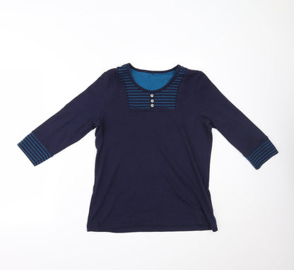 Womens UK Size S BM Blue Basic Blouse