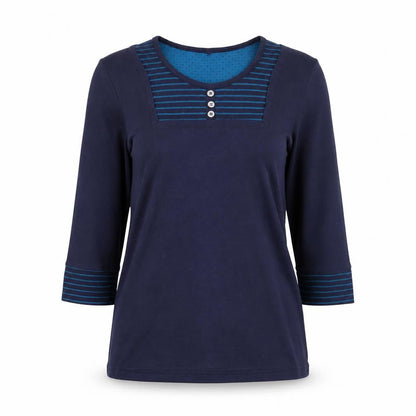 Womens UK Size S BM Blue Basic Blouse
