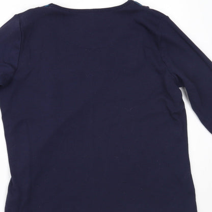 Womens UK Size S BM Blue Basic Blouse