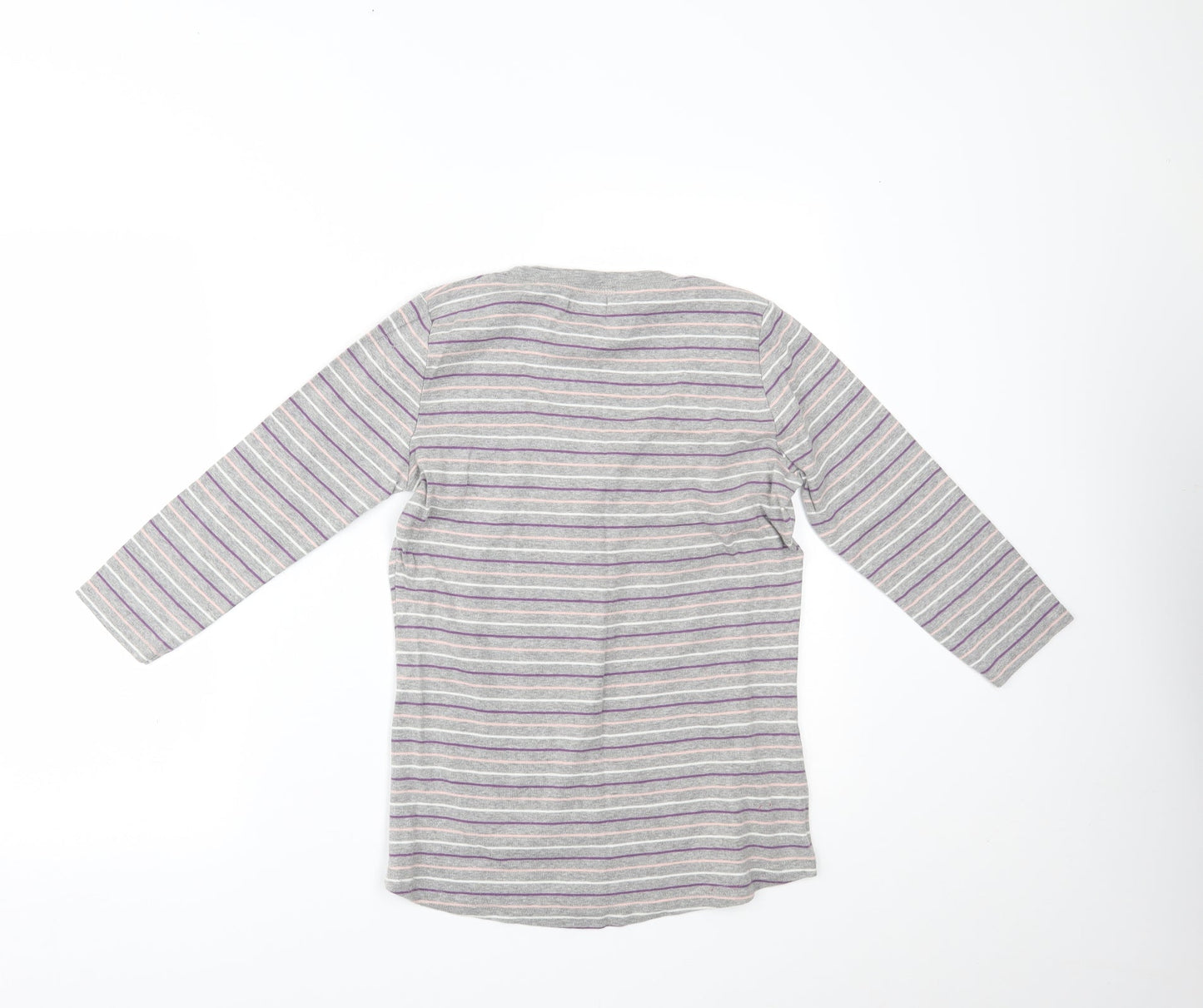 Papaya Womens Green Striped  Basic Blouse Size 14