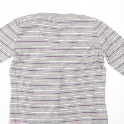 Papaya Womens Green Striped  Basic Blouse Size 14