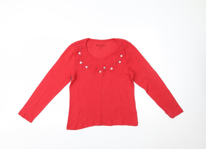 Bm Casual Womens Red   Basic Blouse Size S
