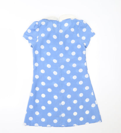 Hearts & Bows Womens Blue Polka Dot  Fit & Flare  Size 6