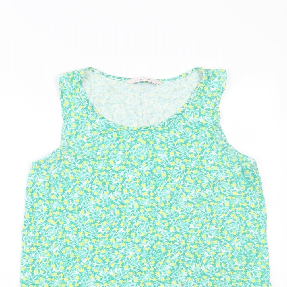 Womens UK Size 8 TU Green Camisole Tank