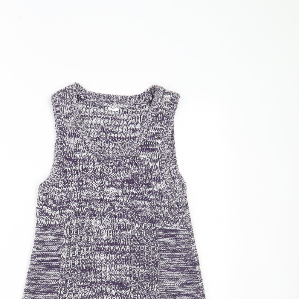 Womens UK Size XS Preworn Purple Vest Jumper