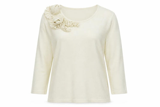 Soon Womens Ivory  Knit Pullover Jumper Size 14