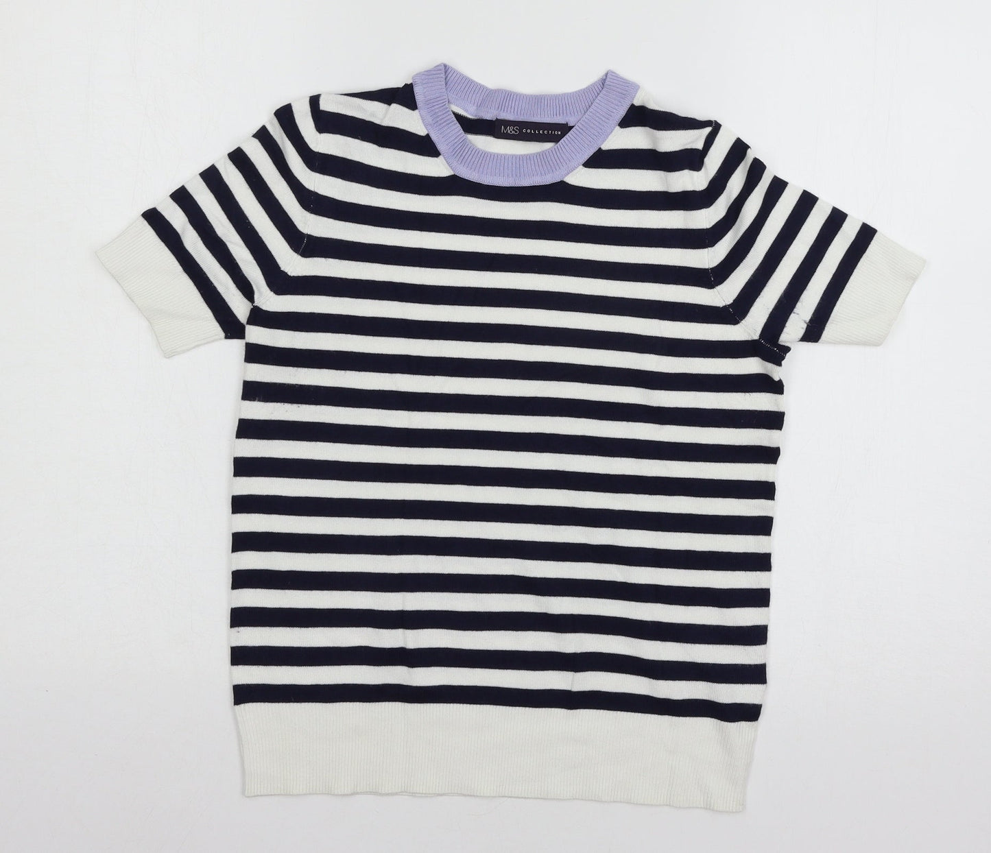 Womens UK Size 6 MArks White Basic T-Shirt