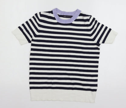 Womens UK Size 6 MArks White Basic T-Shirt