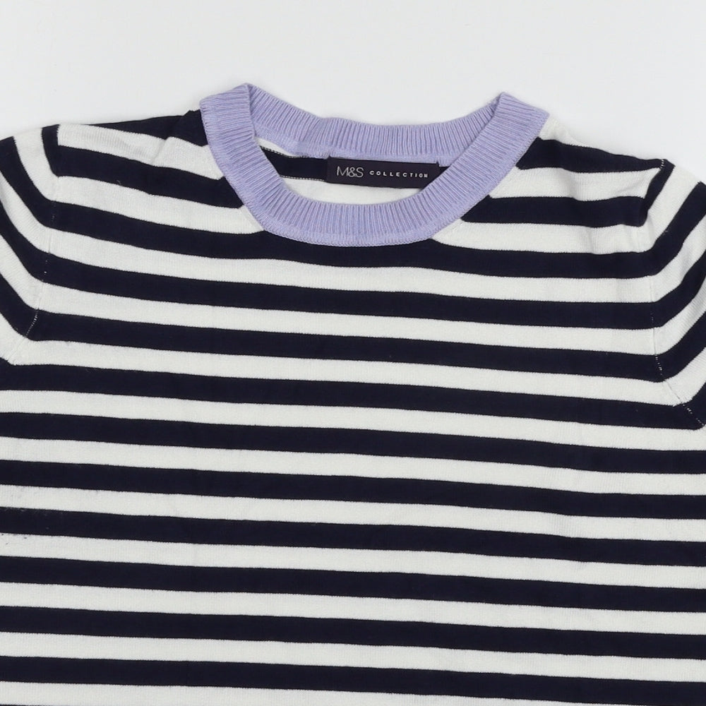 Womens UK Size 6 MArks White Basic T-Shirt