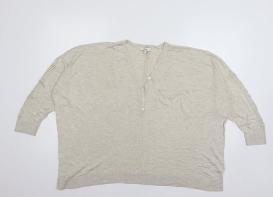 Womens UK Size L NEXT Beige Pullover Jumper